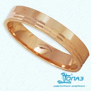 Кольцо обручальное из красного золота - Т100611452_2142610 - www.rosglam.ru