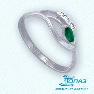 Кольцо с изумрудом и бриллиантами - Т301011916_6711236 - www.rosglam.ru