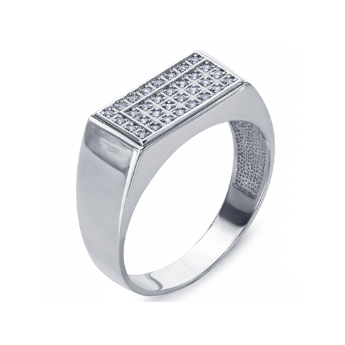 Мужское кольцо с бриллиантами из платины от Rosglam.ru