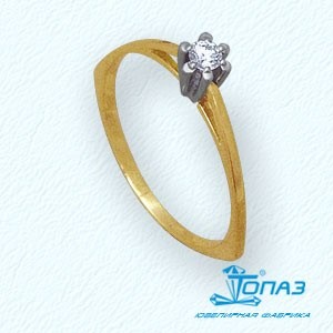 Кольцо с бриллиантом - Т131011051_8000490 - www.rosglam.ru