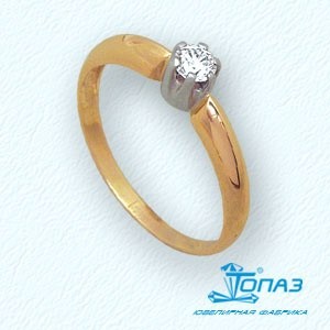 Кольцо с бриллиантом - Т131011078_6724738 - www.rosglam.ru