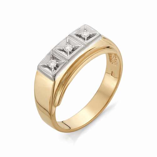 Золотой мужской перстень с бриллиантами от Rosglam.ru